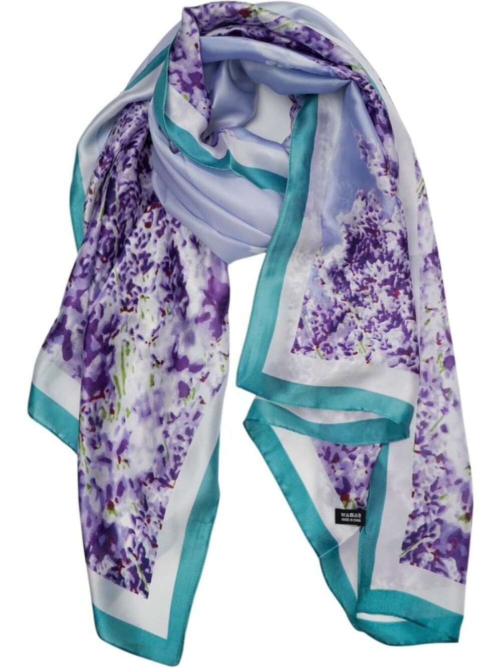 Women's Purple-Light Long Skinny Silky Lightweight Sunscreen Shawls Wraps